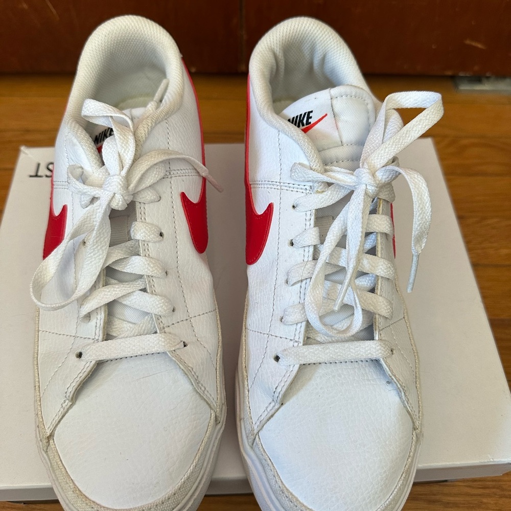 Nike Classic White and Red Sneakers